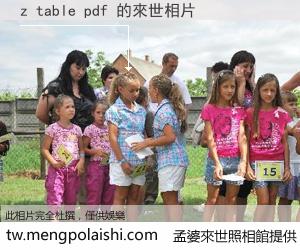 z table pdf 來世的未來相片